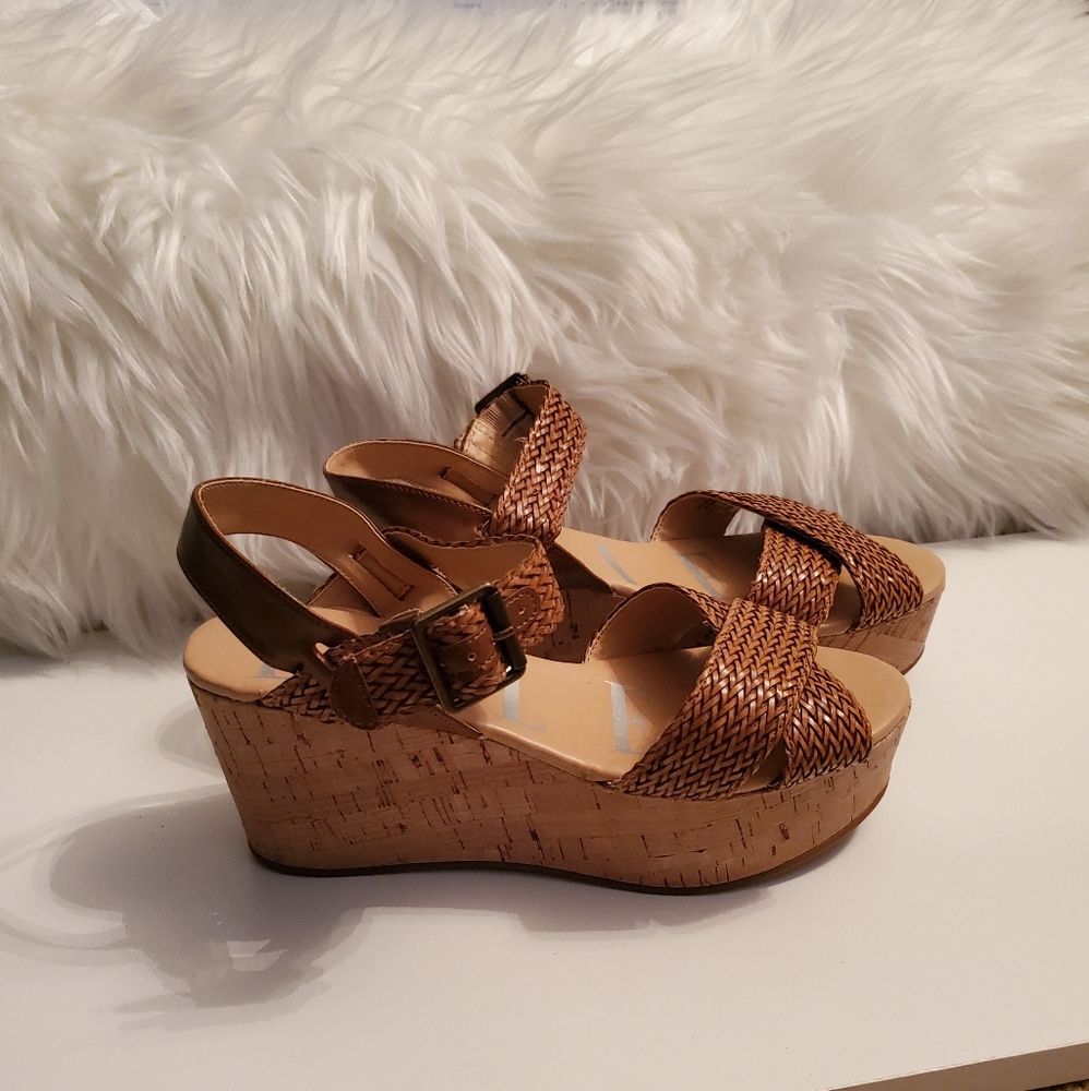 ELLE Wedge Cork Heels 6 1/2